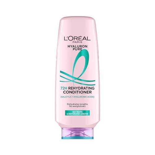 L’OREAL PARIS Unscented Hyaluron Pure 72H Rehydrating Conditioner for All Hair Types For Smooth Tangle-Free Hair, 175 Millilitres L’OREAL PARIS Unscented Hyaluron Pure 72H Rehydrating Conditioner for All Hair Types For Smooth Tangle-Free Hair, 175 Millilitres