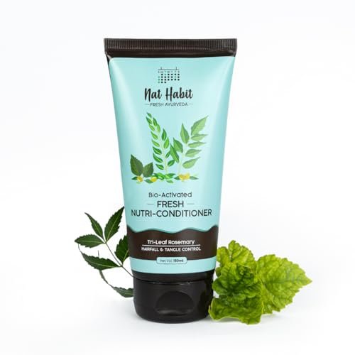 Nat Habit Rosemary Conditioner for Women & Men Hairfall | Bio-activated for Dry & Frizzy Hair | Moisturizing & Nourishing with Argan Oil for Shiny Hair, Suitable for Curly, Dry & Frizzy Hair & Oily Scalp,150ml Nat Habit Rosemary Conditioner for Women & Men Hairfall | Bio-activated for Dry & Frizzy Hair | Moisturizing & Nourishing with Argan Oil for Shiny Hair, Suitable for Curly, Dry & Frizzy Hair & Oily Scalp,150ml