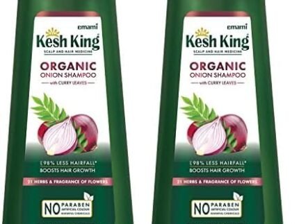 Kesh King Organic Onion Shampoo With Curry Leaves Reduces Hair Fall Upto 98%,Boosts Hair Growth&Keeps Hair Smooth Upto 48Hrs|Repairs Dry&Damaged Hair|Makes Hair Silky&Bouncy – 600Ml,625 Grams