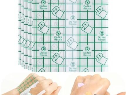 100 Pcs Transparent Adhesive Makeup Hand Palette | Waterproof PU Film Sheets for Foundation Blending & Mixing | Disposable Makeup Tool for Artists (2.75"x2.75")