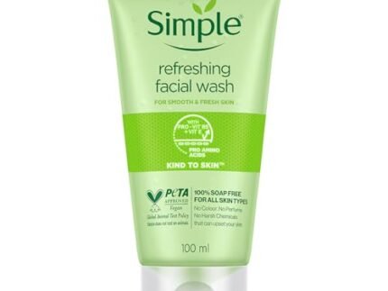 Simple Kind To Skin Refreshing Facial Wash 100 ml | 100% Soap-Free Facewash | For All Skin Types