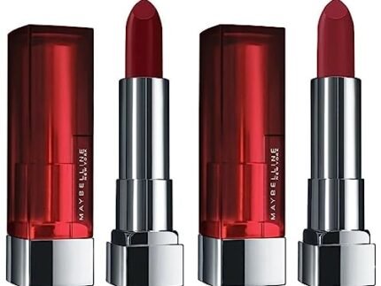 Maybelline New York Color Sensational Loaded Bold Lipstick, Midnight Date, 3.9g and Maybelline New York Color Sensational Creamy Matte Lipstick, 695 Divine Wine, 3.9g