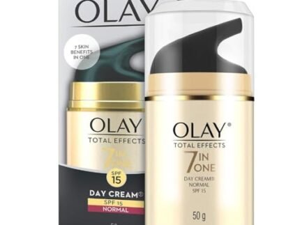 Olay Total Effects Day Cream |with Vitamin B5, Niacinamide, Green Tea, SPF 15 |Fights 7 signs of ageing for glowing, hydrated and younger looking skin with UV protection |Suitable for Normal, Dry, Oily & Combination skin |50 gm