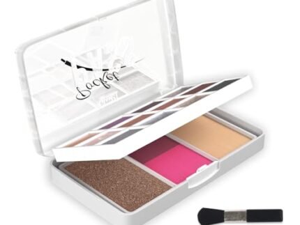 Glam21 Pocket Pass All-in-one Makeup Face Palette| Eyeshadows, Compact, Blush, Highlighter with Brushes| Highly Pigmented | Mix of Mattes & Shimmers |Travel-Friendly |VIP Pass
