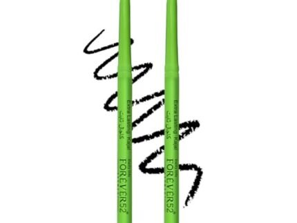 Forever52 Daily Life Amazonic Black Kajal Pencil (2Pcs) 24Hr Long Stay | One Stroke Smooth Glide | Waterproof, Smudgeproof & Fadeproof | Intense Matte Finish – Safe For Eyes
