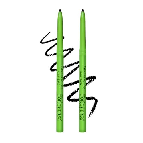 Forever52 Daily Life Amazonic Black Kajal Pencil (2Pcs) 24Hr Long Stay | One Stroke Smooth Glide | Waterproof, Smudgeproof & Fadeproof | Intense Matte Finish – Safe For Eyes Forever52 Daily Life Amazonic Black Kajal Pencil (2Pcs) 24Hr Long Stay | One Stroke Smooth Glide | Waterproof, Smudgeproof & Fadeproof | Intense Matte Finish – Safe For Eyes