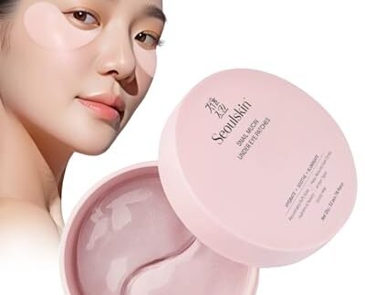 SeoulSkin Snail Mucin Under Eye Serum Patches (32 Pcs) – Korean Eye Patches for Dark Circles, Puffy Eyes, Hydrates & Repairs with Niacinamide & Hyaluronic Acid – Paraben-Free, Sulphate-Free, Cruelty-Free
