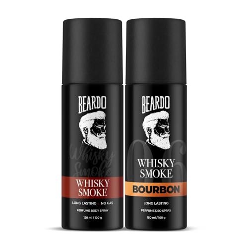 Beardo Whisky Smoke & Bourbon Perfume Body Spray (Set of 2) Spicy, Woody Oudh Deo for Men Long Lasting |Date night Deodorant for Men | Fresh Scent | Valentines day gift for husband | Gift for boyfriend | Gift for Men Beardo Whisky Smoke & Bourbon Perfume Body Spray (Set of 2) Spicy, Woody Oudh Deo for Men Long Lasting |Date night Deodorant for Men | Fresh Scent | Valentines day gift for husband | Gift for boyfriend | Gift for Men