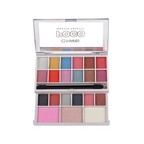 MARS Poco Face Makeup and eyeshadow Palette with Slider Case | Free Applicator | Long Wearing | Highly Pigmented and Easy to Blend | 21 Shades (20g) (01-Multicolor) MARS Poco Face Makeup and eyeshadow Palette with Slider Case | Free Applicator | Long Wearing | Highly Pigmented and Easy to Blend | 21 Shades (20g) (01-Multicolor)