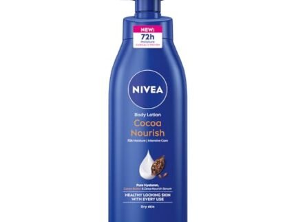 NIVEA Cocoa Nourish 400ml Body Lotion with Deep Moisture Serum| 72 H Moisturization | With Cocoa Butter & Coconut Oil | Non Greasy & Healthy Looking Skin |For Very Dry Skin