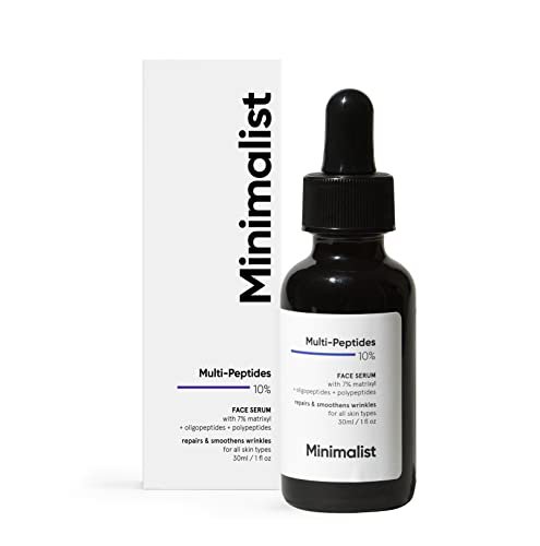 Minimalist Multi Peptide Night Face Serum for Ageless Younger Skin, 30 ml | Collagen Boosting, Hydrating & Overnight Repair Serum for Women & Men with 7% Matrixyl 3000 & 3% Bio-Placenta Minimalist Multi Peptide Night Face Serum for Ageless Younger Skin, 30 ml | Collagen Boosting, Hydrating & Overnight Repair Serum for Women & Men with 7% Matrixyl 3000 & 3% Bio-Placenta