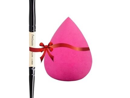 Midazzle Premium Wooden 2 in 1 Lip filler and Lip Liner Brush with Beauty Blender – Combo pack of 2