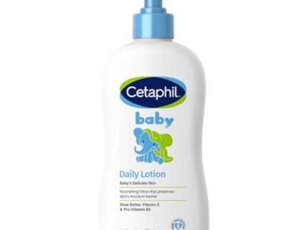 Cetaphil Baby Daily Lotion, Suitable for baby’s delicate skin, Shea Butter and Vit E, Dermatologist Tested and Pediatrician Recommended, 400 ml