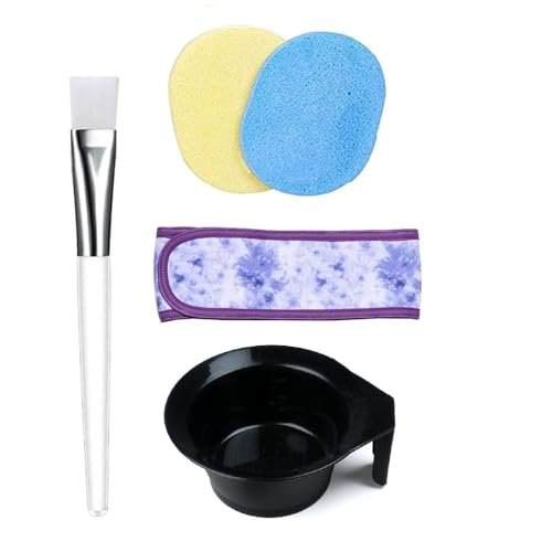 Face Mask Applying Brush, Facial Headband, Face Cleaning Sponges, Facial Applicator Bowl with Handle, Makeup Remover Cosmetic Puff Women Beauty Professional Salon Spa Head Wrap Combo (5pcs) Face Mask Applying Brush, Facial Headband, Face Cleaning Sponges, Facial Applicator Bowl with Handle, Makeup Remover Cosmetic Puff Women Beauty Professional Salon Spa Head Wrap Combo (5pcs)