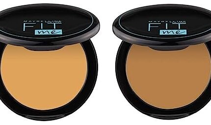 Maybelline New York Matte Compact Powder For All Skin Types, 230 Natural Buff, 8G & New York Compact Powder For All Skin Types 330 Tofee, 8G, Cream