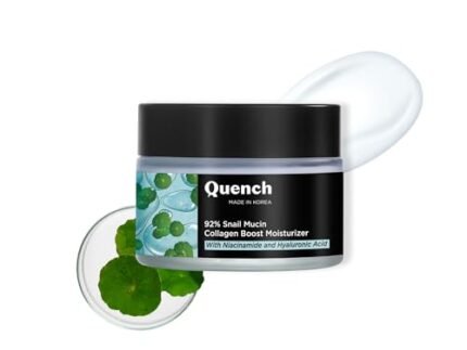 Quench 92% Snail Mucin Collagen Boost Moisturizer with Niacinamide & Hyaluronic Acid | 48 Hours Hydration | Makes Skin Dewy Soft & Plump | Fades Dark Spots (50ml)