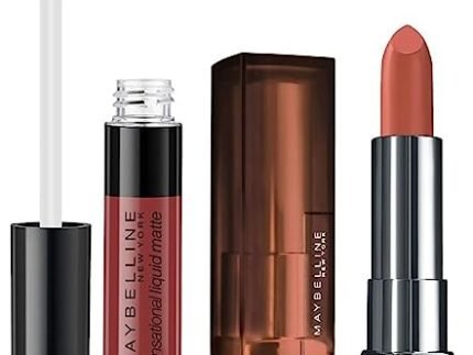 Maybelline New York Sensational Liquid Matte Lipstick 11, Made Easy, 7G. and Maybelline New York Color Sensational Creamy Matte Lipstick, 657 Nude Nuance, 3.9g