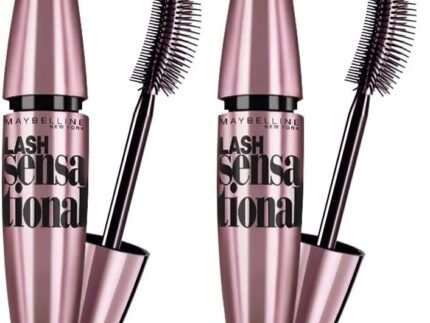 Maybelline New York Mascara, No-clumping, Fanning Brush, Waterproof, Lash Sensational, Black, 9ml (Pack of 2)