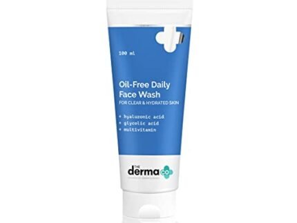 The Derma Co Oil-Free Daily Face Wash With Hyaluronic Acid, Glycolic Acid & Multivitamins for Clear & Hydrated Skin – 100ml
