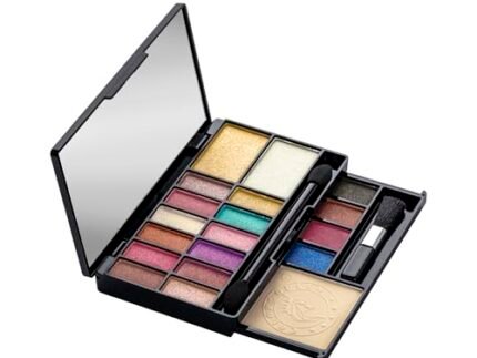 Colors Queen Makeup Studio Makeup Kit with 16 Shimmery Eyeshadows, 1 Highlighter, 1 Blusher, 1 Compact & 2 Applicator | Highly Pigmented & Long Wearing Makeup Kit for Women (Multicolor – 02)