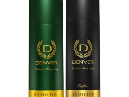 DENVER Hamilton & Caliber Deodorant For Men- 150ML Each, Pack of 2| Long Lasting Deodorant Body Spray For Men