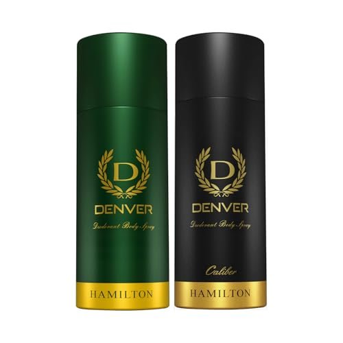 DENVER Hamilton & Caliber Deodorant For Men- 150ML Each, Pack of 2| Long Lasting Deodorant Body Spray For Men DENVER Hamilton & Caliber Deodorant For Men- 150ML Each, Pack of 2| Long Lasting Deodorant Body Spray For Men