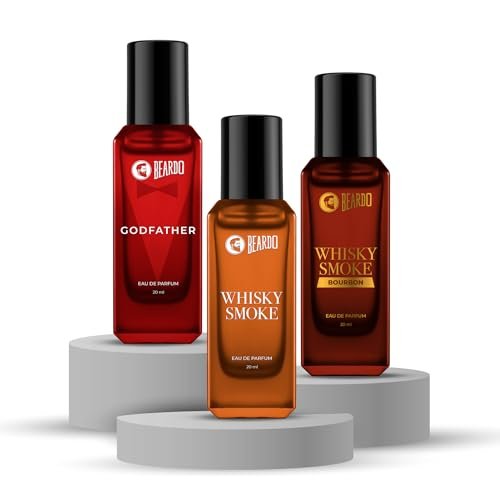 Beardo Brotherhood Blend- GodFather, Whisky Smoke Perfume & Whiskey Smoke Bourbon Perfume for Men (20ml x 3) | Long Lasting Fragrance | Long Lasting Perfume for Men | Gift for Men | Gift for Friend Beardo Brotherhood Blend- GodFather, Whisky Smoke Perfume & Whiskey Smoke Bourbon Perfume for Men (20ml x 3) | Long Lasting Fragrance | Long Lasting Perfume for Men | Gift for Men | Gift for Friend