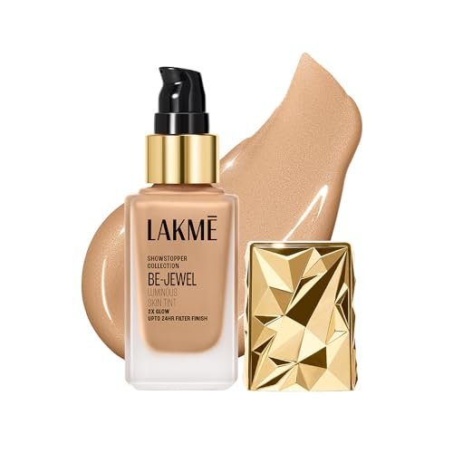 LAKME Be-Jewel Luminous Skin Tint, 25ml, for Radiant, Smooth and Luminous Finish, with Light-Reflecting Polymers, 24HR Filter-Like Wear, Foundation for Women Dry Skin, for Women – Warm Beige LAKME Be-Jewel Luminous Skin Tint, 25ml, for Radiant, Smooth and Luminous Finish, with Light-Reflecting Polymers, 24HR Filter-Like Wear, Foundation for Women Dry Skin, for Women – Warm Beige