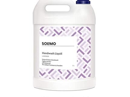 Amazon Brand – Solimo Liquid Handwash, Refill Can | Lavender | 5 Litre | Fights Germs | Ph-Balanced Formula | No Added Triclosan & Parabens