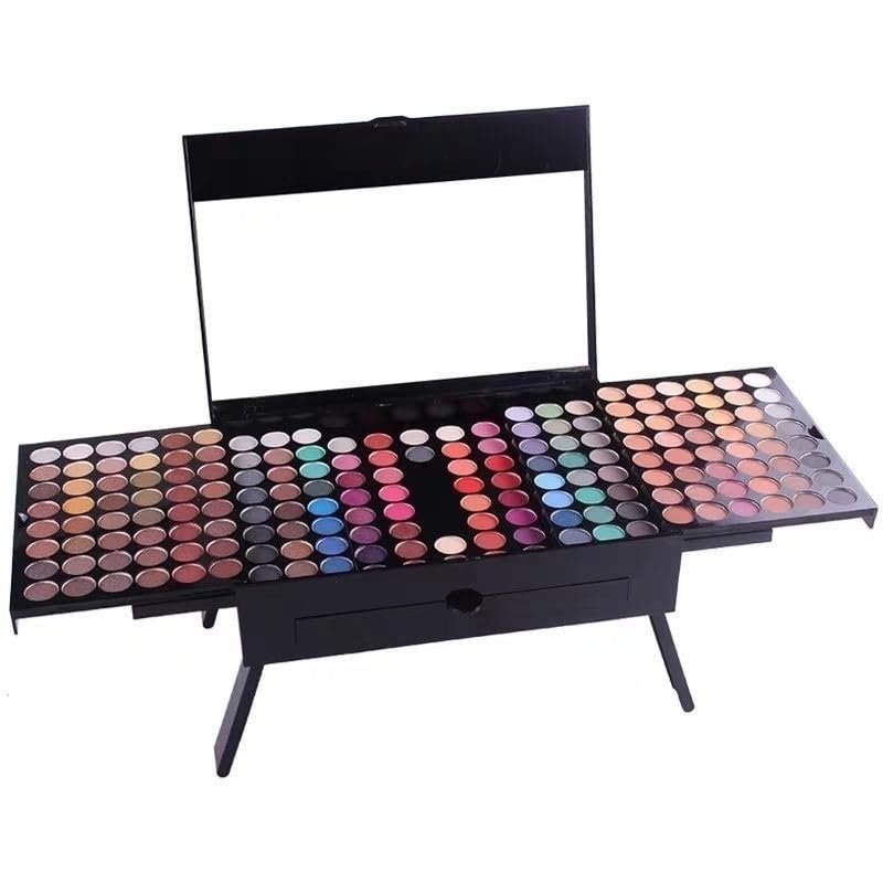 Professional 180 Colors Large Eyeshadow Concealer Blush Lip Gloss Palette Makeup Contouring Kit for Salon and Daily Use With Mirror color blush colour compact powder sponge brushes and eyeliner pen Professional 180 Colors Large Eyeshadow Concealer Blush Lip Gloss Palette Makeup Contouring Kit for Salon and Daily Use With Mirror color blush colour compact powder sponge brushes and eyeliner pen