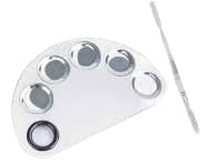 Kapoor Cosmetic Silver Makeup Mixing Palette with Spatula – Perfect for Smooth Application23