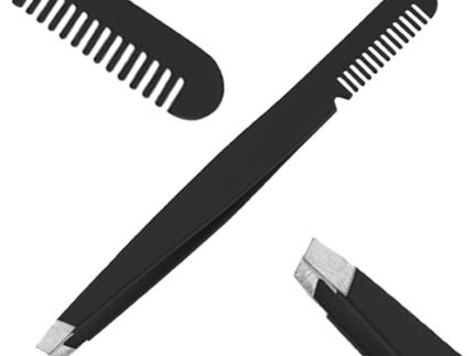 TEMPERIA (1pc) Eyebrow Tweezer for Hair Removal - Plucker for Eyebrows, Ingrown Hair & Facial Hair - Eye Brow Shaper Forceps for Women & Men - Eyebrow Grooming Tools (MN02) (HS347)