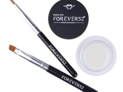 Daily Life Forever52 Long Wear Gel Eyeliner & Tattoo, Waterproof Smudgeproof Long Lasting Cream Eyeliner Gel With 2Pcs Brushes For Smooth Aplication (White) Gt007