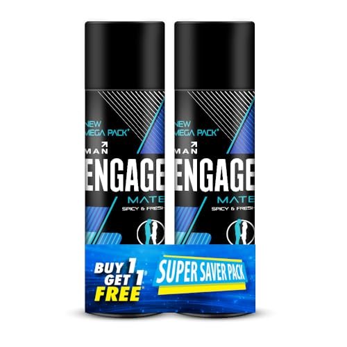 Engage Mate Deodorant For Men, Citrus and Fresh, Skin Friendly, 220 ml each Body Spray (Pack of 2) Engage Mate Deodorant For Men, Citrus and Fresh, Skin Friendly, 220 ml each Body Spray (Pack of 2)