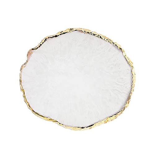 Resin Art Palette, Painting Mixed Color Palette, Gilded Edge Gel Color Makeup Display Board Pallet for Nails (White) Resin Art Palette, Painting Mixed Color Palette, Gilded Edge Gel Color Makeup Display Board Pallet for Nails (White)