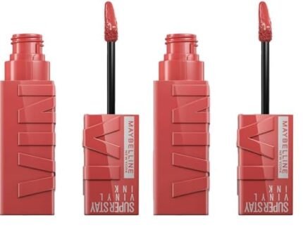 Maybelline New York Superstay Vinyl Ink Liquid Matte Lipstick – Peachy, Instant Shine & Transfer Proof. Superstay Vinyl Ink Liquid Lipstick Last Up To 16Hr, Enriched With Vitamin E & Aloe | 4.2Ml
