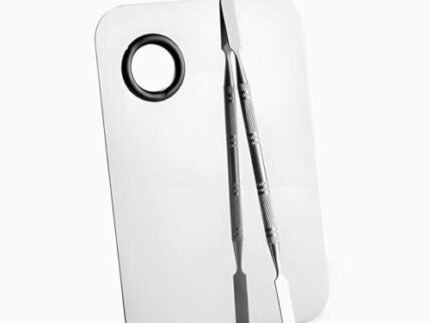 Makeup Mixing Palette, Stainless Steel Makeup Palette, Cosmetic Palette with Spatula Tool Beauty Product Mixing Palette Professional Cosmetic Mixing Makeup Palette