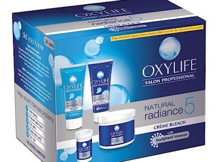Oxylife Salon Professional Natural Radiance 5 Crème Bleach – 310g | Oxysphere Technology for Radiant & Even Skin Tone | Enriched with Vitamin E & Glycerine | Fights 5 Skin Problems
