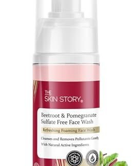 The Skin Story Pore Cleansing Foaming Face Wash to Gentle, Repairs Damage Skin With Beetroot & Pomegranate Sulphate Free, Dermatologically Tested 100ml