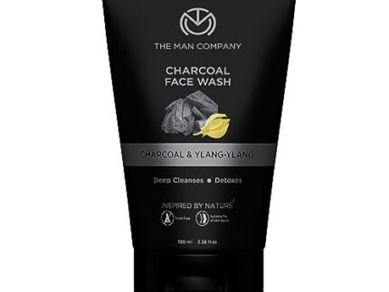 The Man Company Activated Charcoal Face Wash for Man | Ylang Ylang | Oil Control | Unclog Pores | Deep Cleansing | Blackheads Removal | All Skin Types – 100ml