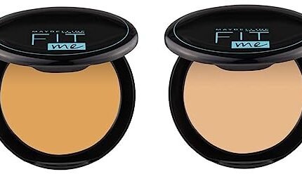 Maybelline New York Matte Compact Powder For All Skin Types 128 Warm Nude, 8G & New York Compact Powder For All Skin Types,230 Natural Buff, 8G, Cream