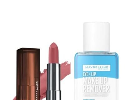 Maybelline New York Color Sensational Creamy Matte Lipstick -507 Almond Pink (3.9g) + Maybelline New York Makeup Remover 40ml