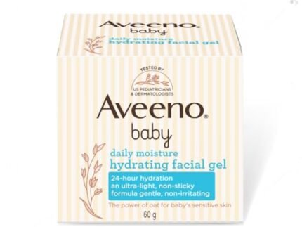 Aveeno Baby Daily Moisture Hydrating Facial Gel (Cream) 60g I Ultra-light | 24 hours moisturisation Face cream | Triple oat extract & avocado oil I Paediatrician recommended