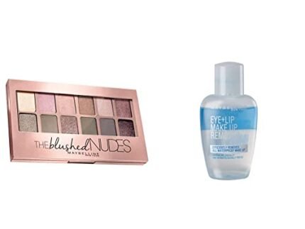 Maybelline New York The Blushed Nudes Palette Eyeshadow, 9g and Maybelline New York Biphase Make-Up Remover, 40ml