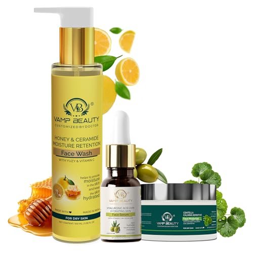 Dry Skin Combo ( Face Wash 100 ml + Serum 15ml + Moisturizer 50gm ) (Combo Pack 3 in 1) Dry Skin Combo ( Face Wash 100 ml + Serum 15ml + Moisturizer 50gm ) (Combo Pack 3 in 1)