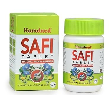 Hamdard Safi Tablet for Healthy & Glowing Skin | Pack of 1 | Natural Blood Purifier | Anti-Bacterial & Detoxifier – 60 Tablets