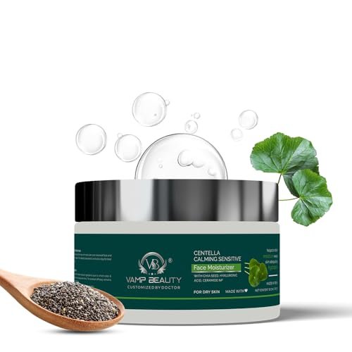 Face Moisturizer for Dry & Sensitive Skin | Centella, Hyaluronic Acid & Ceramides | Soothes Redness, Boosts Hydration & Strengthens Barrier | Lightweight Daily Cream | 50g Face Moisturizer for Dry & Sensitive Skin | Centella, Hyaluronic Acid & Ceramides | Soothes Redness, Boosts Hydration & Strengthens Barrier | Lightweight Daily Cream | 50g
