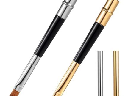 2 Pcs Lipstick Brushes, exquisite Lip Makeup, Retractable Lip Brush for Travel, Professional Lipstick Applicator Brush with Cap