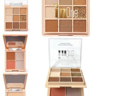 3-in-1 Makeup Palette for Women | Eyeshadow, Blush & Compact Powder Kit with Mirror & Puffs | Long-Lasting All-in-One Face & Eye Makeup