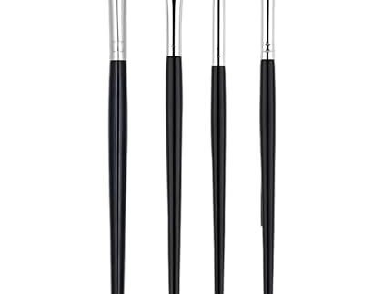 4 Pcs Eyeliner Brush Set, Angled Eyeliner Brush for Precise Eye Makeup, Professional Makeup Brushes for Eyebrow and Eyeliner Application,eye makeup brushes